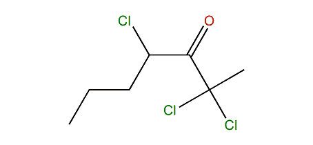 2,2,4-Trichloroheptan-3-one