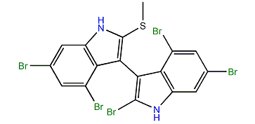 2,4,4',6,6'-Pentabromo-2'-(methylthio)-3,3'-bi-1H-indole