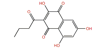 2-Butanoyl-3,6,8-trihydroxy-1,4-naphthoquinone