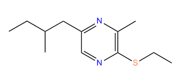 2-Ethylthio-3-methyl-5-(2-methylbutyl)-pyrazine