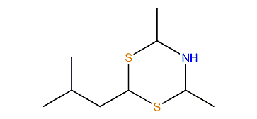 2-Isobutyl-4,6-dimethyl-1,3,5-dithiazinane