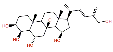 (22E,24xi)-24-Nor-5a-cholest-22-en-3b,4b,6a,8b,15b,26-hexol