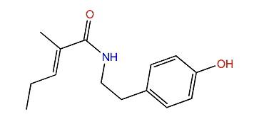 N-[2-(4-Hydroxyphenyl)ethyl]-2-methyl-(E)-2-pentenamide