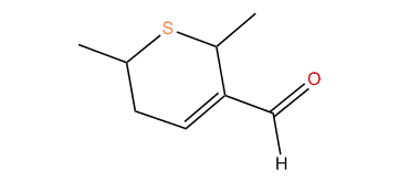 2,6-Dimethyl-5,6-dihydro-2H-thiopyran-3-carbaldehyde