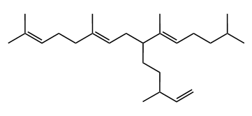 2,6,10,14-Tetramethyl-7-(3-methylpentyl-4-enyl)-pentadeca-5,9,13-triene