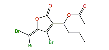 3-(1-Acetoxybutyl)-4-bromo-5-(dibromomethylene)-furan-2(5H)-one