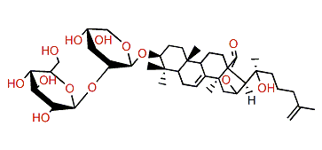 3-O-[-D-glucopyranosyl-(1-2)-O-D-xylopyranosyl]-(20S)-hydroxylanosta-7,25-diene-18(16)-lactone