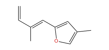 (E)-4-Methyl-(2-methyl-1,3-butadienyl)-furan