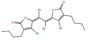 5,5'-(1,2-Dibromo-1,2-ethanediylidene)bis4-bromo-3-butylfuran-2(5H)-one