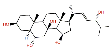 (22E,24R)-5a-Cholest-22(23)-en-3b,6a,8,15b,24-pentol