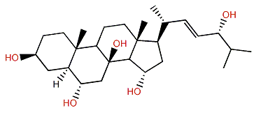 (22E,24R)-5a-Cholest-22-en-3b,6a,8b,15b,24-pentol