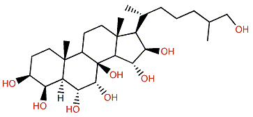 5a-Cholestane-3b,4b,6a,7a,8,15a,16,26-octol