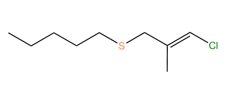 (E)-1-(3-Chloro-2-methylallylthio)-pentane