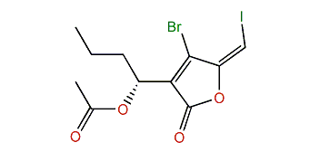 (R,Z)-4-Bromo-3-(1-acetoxybutyl)-5-(iodomethylene)-furan-2(5H)-one