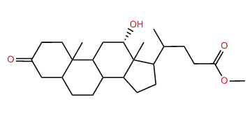 Methyl 5b-cholan-12a-ol-3-one-24-oate