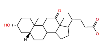 Methyl 5b-cholan-3a-ol-12-one-24-oate