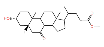 Methyl 5b-cholan-3a-ol-7-one-24-oate