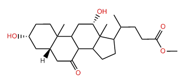 Methyl 5b-cholan-3a,12a-diol-7-one-24-oate