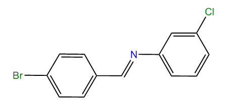 p-Bromobenzylidene-(3-chlorophenyl)-amine