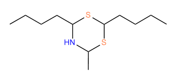 Perhydro-2,6-dibutyl-4-methyl-1,3,5-dithiazine